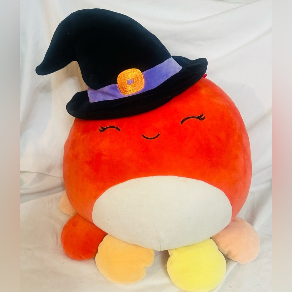 Squishmallows Halloween Detra Octopus‎ Witch Plush 16" Multicolor Tentacles 2023